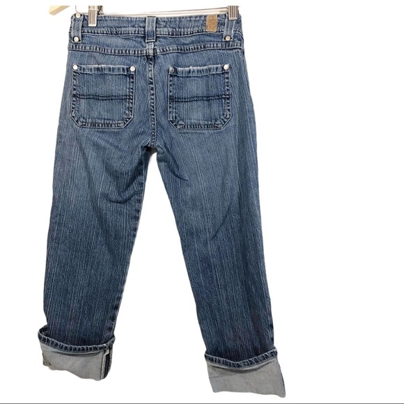 Jordache Cropped Rolled 6 Pocket Stretch Jeans Women's Size 3/4 - Picture 2 of 7